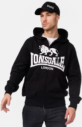 Lonsdale Hoodie Rundhalspullover Sweatjacke Krafty Braun/Schwarz