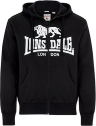 Lonsdale Hoodie Rundhalspullover Sweatjacke Krafty Braun/Schwarz