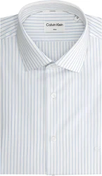 Calvin Klein Langarmhemd THERMO TECH STRIPE FITTED SHIRT 