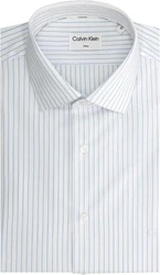 Calvin Klein Langarmhemd THERMO TECH STRIPE FITTED SHIRT 