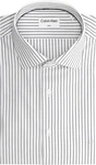 Calvin Klein Langarmhemd THERMO TECH STRIPE FITTED SHIRT Weiß/Grau/Dunkelblau/Gelb