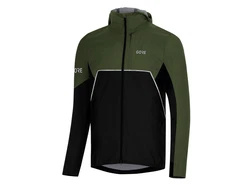 GORE Wear Laufjacke R7 Partial GTX Infinium Hooded Jacket Herren Schwarz/Grün