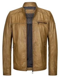 Milestone Lederjacke MSMarco Khaki/Braun/Beige