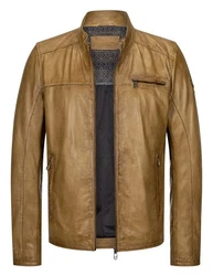 Milestone Lederjacke MSMarco Khaki/Braun/Beige