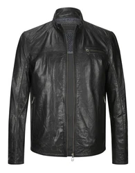 Milestone Lederjacke MSMarco Schwarz/Dunkelgrau/Grau