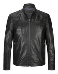 Milestone Lederjacke MSMarco Schwarz/Dunkelgrau/Grau