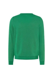 MAERZ Muenchen Wollpullover Rundhals 1/1 Arm Dunkelgrün/Grün/Neonfarben