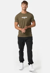 Indicode T-Shirt GOTSVegas Dunkelgrün/Khaki