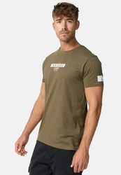 Indicode T-Shirt GOTSVegas Dunkelgrün/Khaki