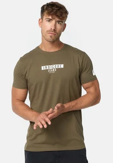 Indicode T-Shirt GOTSVegas Dunkelgrün/Khaki