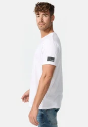 Indicode T-Shirt GOTSVegas Weiß/Hellblau/Dunkelblau/Braun/Creme
