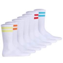 Kurzsocken Herren Tennissocken, 7er Pack - JACELI STRIPES (Packung, 7er Pack)