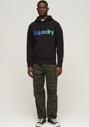 Superdry Sweatshirt CORE LOGO LOOSE HOOD trkis/royalblau/schwarz