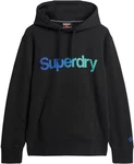 Superdry Sweatshirt CORE LOGO LOOSE HOOD trkis/royalblau/schwarz