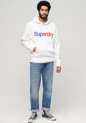 Superdry Sweatshirt CORE LOGO LOOSE HOOD blau/lila/rot/weiß