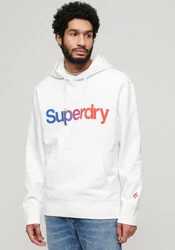 Superdry Sweatshirt CORE LOGO LOOSE HOOD blau/lila/rot/weiß