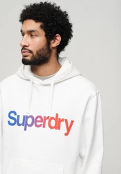 Superdry Sweatshirt CORE LOGO LOOSE HOOD blau/lila/rot/weiß