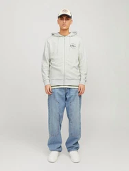 Jack & Jones Sweatjacke JJFOREST SWEAT ZIP HOOD Grau/Hellgrau/Khaki