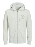 Jack & Jones Sweatjacke JJFOREST SWEAT ZIP HOOD Grau/Hellgrau/Khaki