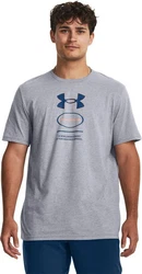 Under Armour T-Shirt UA M BRANDED GEL STACK SS Stahl Hellmelange