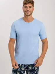 Hanro T-Shirt Living Shirts Blau/Hellblau