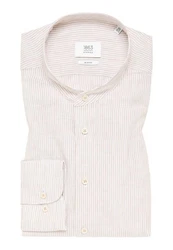 Eterna Leinenhemd Langarm Slim Fit Businesshemd Rosa/Beige/Lila