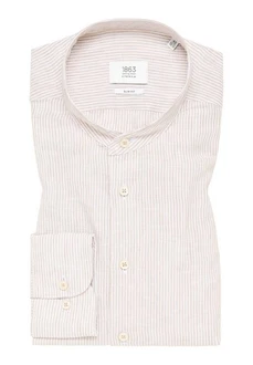 Eterna Leinenhemd Langarm Slim Fit Businesshemd Rosa/Beige/Lila Eterna Leinenhemd Langarm Slim Fit Businesshemd Rosa/Beige/Lila