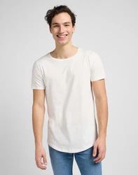 Lee T-Shirt Shaped Tee Weiß/Khaki/Creme/Grau