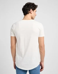 Lee T-Shirt Shaped Tee Weiß/Khaki/Creme/Grau