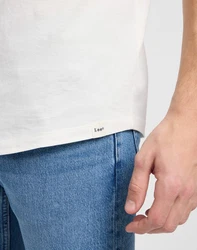 Lee T-Shirt Shaped Tee Weiß/Khaki/Creme/Grau