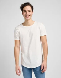 Lee T-Shirt Shaped Tee Weiß/Khaki/Creme/Grau