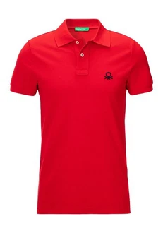 United Colors of Benetton Poloshirt mit Label-Badge Rot/Dunkelrot