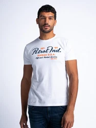 Petrol Industries T-Shirt SS Classic Print Creme/Blau/Hellblau/Weiß/Braun/Orange/Grau