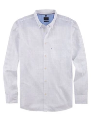 OLYMP Langarmhemd Casual Weiß/Creme/Grau/Hellblau