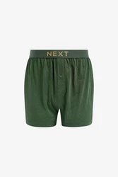Next Loose-Fit Boxershorts aus Baumwolle (4-St) Mischfarben/Türkis/Grün/Dunkelgrün