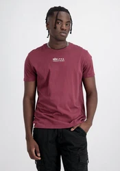 Alpha Industries T-Shirt Organics EMB Dunkelrot/Lila/Rot