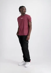 Alpha Industries T-Shirt Organics EMB Dunkelrot/Lila/Rot