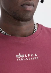 Alpha Industries T-Shirt Organics EMB Dunkelrot/Lila/Rot