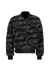 Alpha Industries Bomberjacke MA-1 FLC Rev Schwarz/Blau/Dunkelblau/Grau