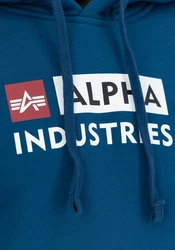 Alpha Industries Hoodie Alpha Block-Logo Hellblau/Blau/Dunkelblau