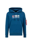 Alpha Industries Hoodie Alpha Block-Logo Hellblau/Blau/Dunkelblau