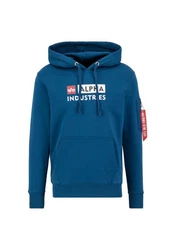 Alpha Industries Hoodie Alpha Block-Logo Hellblau/Blau/Dunkelblau