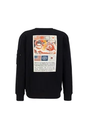 Alpha Industries Sweater USN Blood Chit Schwarz/Dunkelblau/Braun/Creme