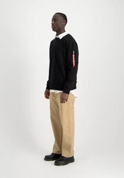 Alpha Industries Sweater USN Blood Chit Schwarz/Dunkelblau/Braun/Creme