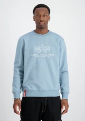 Alpha Industries Sweater Basic Sweater Embroidery Hellblau/Blau/Grau
