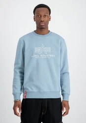 Alpha Industries Sweater Basic Sweater Embroidery Hellblau/Blau/Grau