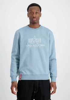 Alpha Industries Sweater Basic Sweater Embroidery Hellblau/Blau/Grau Alpha Industries Sweater Basic Sweater Embroidery Hellblau/Blau/Grau