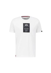 Alpha Industries T-Shirt Rainbow Reflective Label T Creme/Weiß
