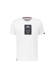 Alpha Industries T-Shirt Rainbow Reflective Label T Creme/Weiß