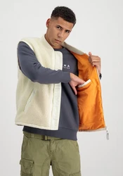 Alpha Industries Blouson Teddy Vest Khaki/Hellblau/Beige/Hellgrau/Weiß